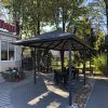 Мягкая кровля на навесе. Консольный вылет полтора метра.